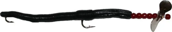STOPPER LURES WRSP1PK-3 Fishing Lure, Bass, Bluegill, Crappie, Trout, Black Lure, 1, Pack