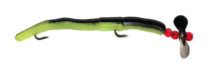 STOPPER LURES WRSP1PK-7S Fishing Lure, Bass, Bluegill, Crappie, Trout, Black/Green Lure, 1, Pack