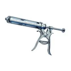 APE 402110 Roux Syringe with Plastic Barrel and Metal Frame, 50 mL Capacity, Metal/Plastic