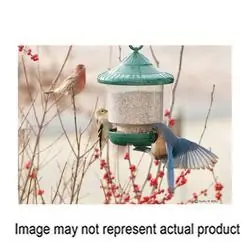Songbird ESSENTIALS SE7012 Bird Feeder, Clinger, 3.5 to 4 Cups, 4-Port/Perch, Plastic, Green, Hanging Mounting