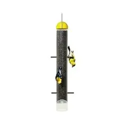 Perky-Pet 399 Thistle Feeder, 19-1/4 in H, 2 lb, Plastic, Bright Yellow/Clear, Hanging Mounting