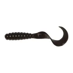 MISTER TWISTER MTSF20-3 Meeny Fishing Lure, Black Lure, 20, Pack
