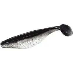 MISTER TWISTER 3SA10-0S Sassy Shad Fishing Lure, Largemouth Bass, Smallmouth Bass, Walleye, Black/Clear Silver Lure