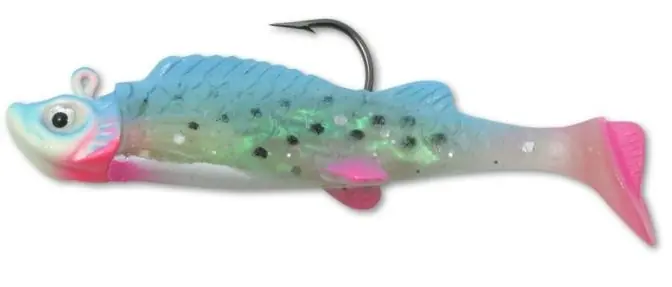 Northland MM4-21 Fishing Lure, Mimic Minnow Shad, Bass, Crappies, Perch, Pike, Trout, Walleyes, Glow Rainbow Lure, 2