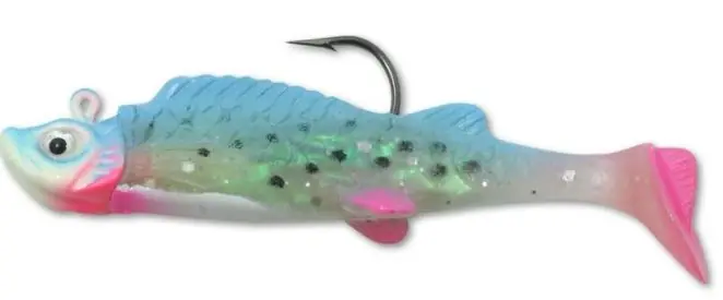 Northland MM1-21 Fishing Lure, Mimic Minnow Shad, Bass, Crappies, Perch, Pike, Trout, Walleyes, Glow Rainbow Lure, 2