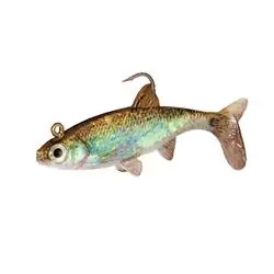 Northland LIVE-FORAGE LFS3-11 Fishing Lure, Swimbait, Bass, Crappies, Perch, Trout, Silver Shiner Lure, 1, Carded