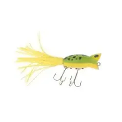 Arbogast Hula Popper G760-07 Fishing Bait, Hard Bait, Frog/Yellow Belly Bait