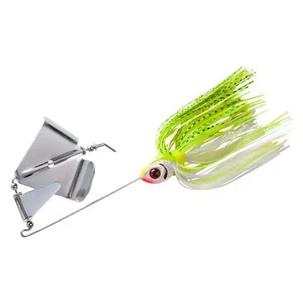 BOOYAH BYB14606 Clacker Bait, Buzz Bait, Aluminum, Chartreuse Shad/White Bait