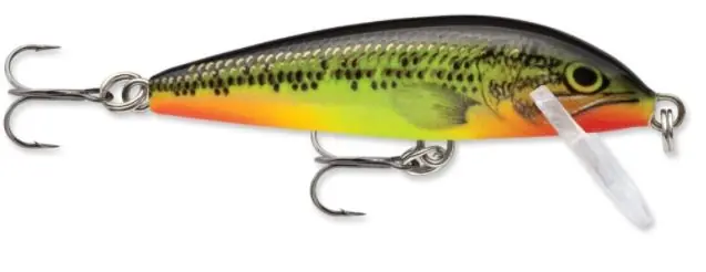 RAPALA CountDown CD03FMN Fishing Lure, 2 -Hook, Fire Minnow Lure