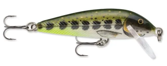 RAPALA CountDown CD03OGMD Fishing Lure, 2 -Hook, Olive Green Muddler Lure
