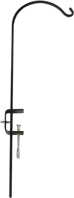 Hookery ADR-36 Adjustable Deck Hanger, 36 in H, Wrought Iron, Black, Powder-Coated