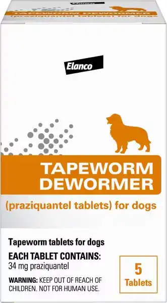 Elanco Dewormer for Tapeworms for Dogs, 5 count