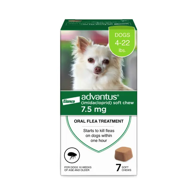 Advantus Flea Oral Treatment for Dogs, 4-22 lbs (7.5 mg) 7 soft chews