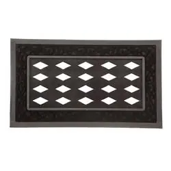 Evergreen Flag Sassafras 431000A Door Mat Tray, 30 in L, 18 in W, Black