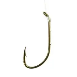 EAGLE CLAW 139H-6 Baitholder Hook with 7 in Monofilament Snell, Bronze, 6