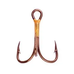 EAGLE CLAW 374AH-8 Treble Hook, Bronze, 5, Pack