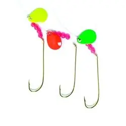 EAGLE CLAW 128H-6 Spinner Rig, 2, Assorted, Gold, 4