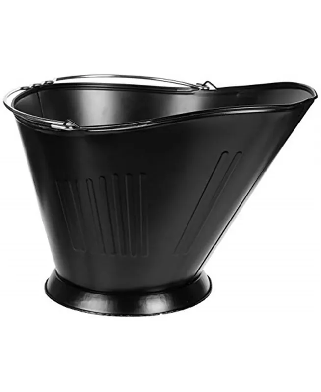 Panacea 15341 Fireplace Coal Hod, Steel, Black, Matte