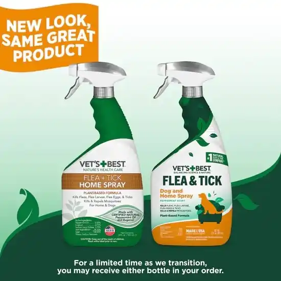Vet‘s Best Flea and Tick Dog and Home Spray, 32 oz Bottle