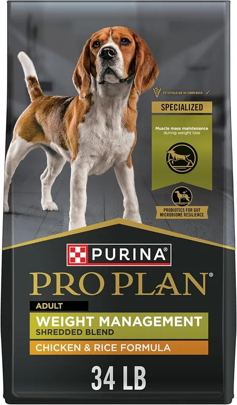 Purina Pro Plan Pro Plan Weight Management Shredded Blend Chicken & Rice Dry Dog Food 34lbs