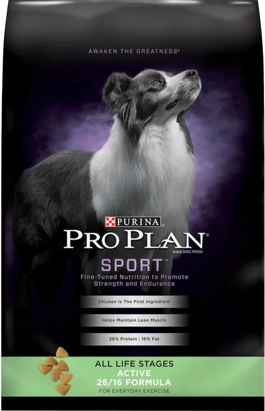 Pro Plan SPORT 13676 Dog Food, Dry, Chicken Flavor, 37.5 lb Package