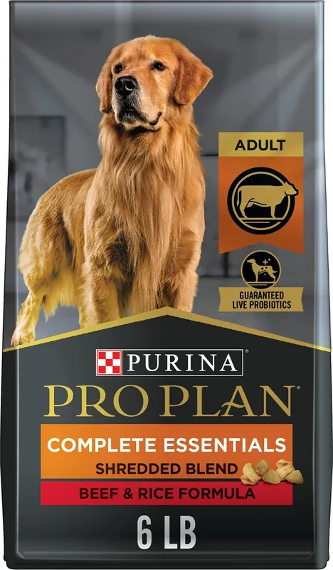 Purina Pro Plan Adult Shredded Blend Beef & Rice Formula Dry Dog Food 6 lb