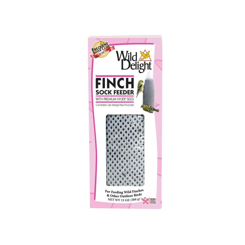 Wild Delight 383040 Finch Sock Feeder, 13 oz, Nyjer Seed, Pink