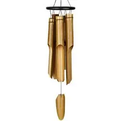 Woodstock Chimes Asli Arts C252 Large Wind Chime, Bamboo/Rattan, Black
