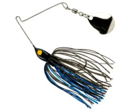 Strike King MC-76 Micro-King Spinnerbait, Wire Bait, Black/Blue Bait