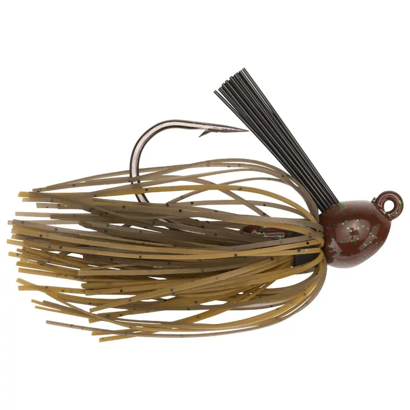 Strike King Bitsy Flip BFJ14-13 Flipping Jig, Jig, Silicone, Green Crawfish Bait