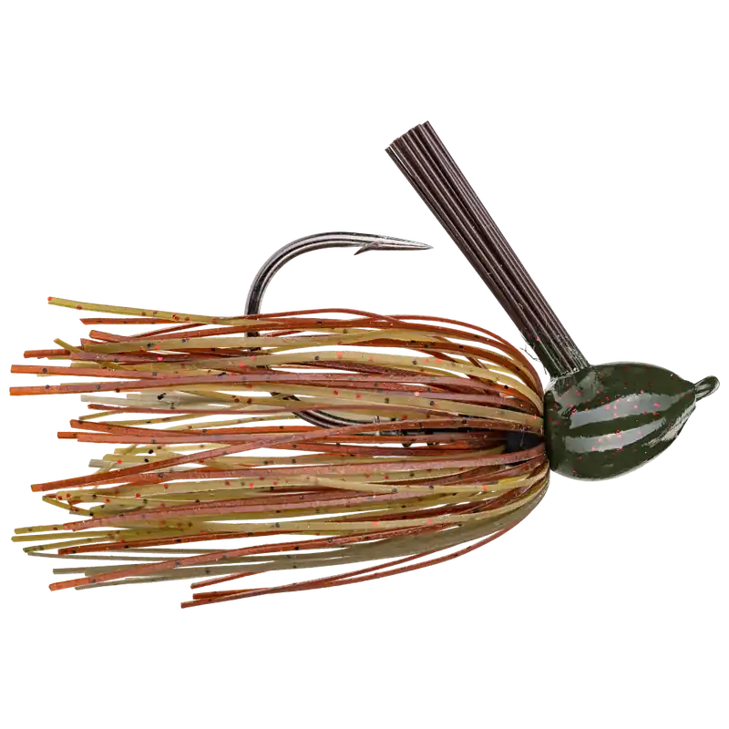 Hack Attack HAFFJ38-46 Fluoro Flipping Jig, Jig, Green Pumpkin Craw Bait