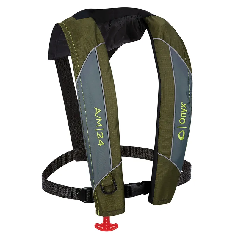 Onyx A/M-24 Automatic/Manual Inflatable Life Jacket - Adult Universal - Green