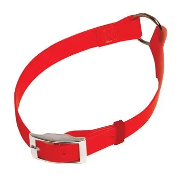 Scott Pet 1748OR16 Center Ring Collar, 16 in L Collar, 1 in W Collar, Nylon/Plastic, Day-Glo Orange