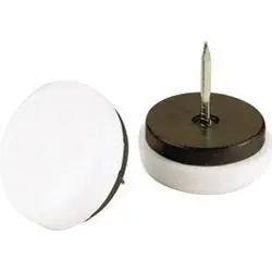 Shepherd Hardware 9448 Furniture Glide, Plastic, White