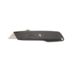STANLEY 10-079 Utility Knife, 2-7/16 in L Blade, 3 in W Blade, HCS Blade, Straight Handle, Black/Yellow Handle
