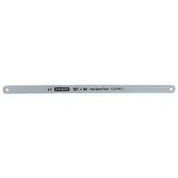 STANLEY 15-808A Hacksaw Blade, 10 in L, 18 TPI, Steel Cutting Edge