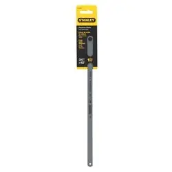 STANLEY 15-824A Hacksaw Blade, 12 in L, 24 TPI, Steel Cutting Edge