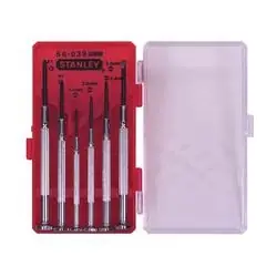 STANLEY 66-039 Precision Screwdriver Set, Steel, Blue, Red
