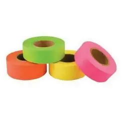 CH Hanson 17002 Flagging Tape, 150 ft L, 1-3/16 in W, Fluorescent Red, PVC
