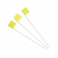 IRWIN STRAIT-LINE 2034205 Stake Flag, 21 in L, 2-1/2 in W, Yellow, Vinyl