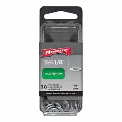 Arrow WA1/8 Rivet Washer, 1/8 in ID, Aluminum, 30, Pack