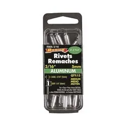 Arrow RMA3/16 Pop Rivet, Medium, 1/4 in L, Aluminum, 15