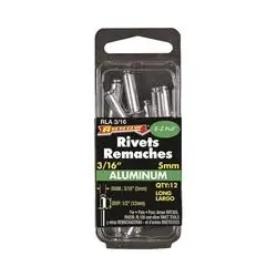 Arrow RLA3/16 Pop Rivet, Long, 1/2 in L, Aluminum, 12