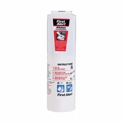 FIRST ALERT KITCHEN5 Fire Extinguisher, 1.4 lb Capacity, Sodium Bicarbonate, 5-B C Class, Wall Mounting