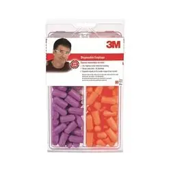 3M TEKK Protection 92059-80025T Ear Plugs, 32 dB NRR, Foam Ear Plug, Orange/Purple Ear Plug