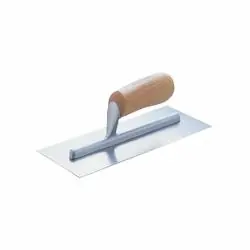 Vulcan 16100 Finishing Trowel, 11 in L Blade, 4-1/2 in W Blade, HCS Blade, Wood Handle
