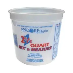 ENCORE Plastics 300344 Paint Container, 2.5 qt Capacity, Plastic