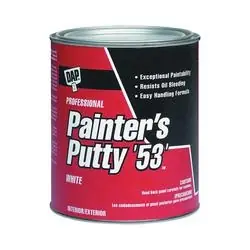 DAP 12240 Painter‘s Putty, Paste, Musty, White, 0.5 pt Package, Tub