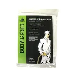 Trimaco 09955 Protective Coverall, XL, Zipper Closure, Polyolefin, White