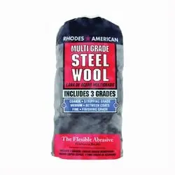 Homax 1021114 Steel Wool Pad, 0, 000, 3 Grit, Extra Fine/Fine/Medium